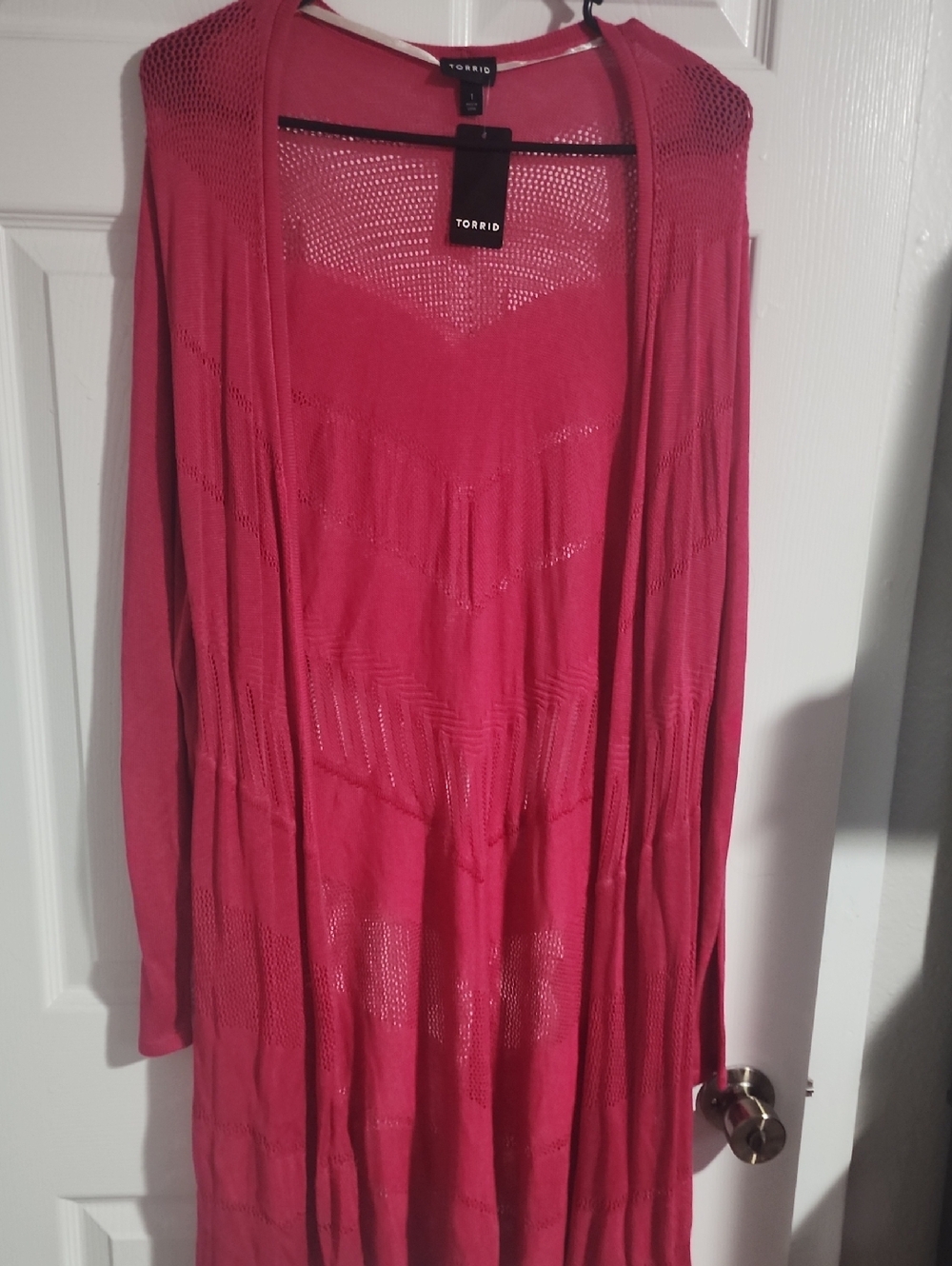 torrid fuchsia open-knit Cardigan
